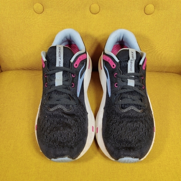 Brooks Ghost Max Sneakers Black Teal White Women's Running Shoes Size 8.5B - Picture 2 of 10